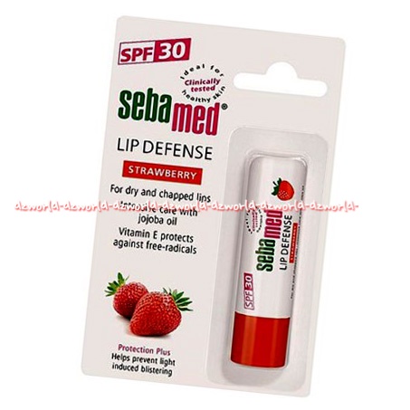 Sebamed Lip Defense Tripple Protection Strawberry SPF 30 Lip Gloss Seba Med Lipgloss Untuk BIbir Lembut