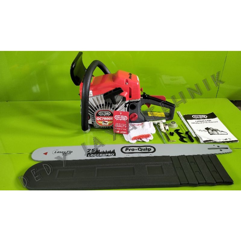 Chainsaw / Gergaji Potong Belah Kayu QC 7800Pro-Quip Bar 25 Inch