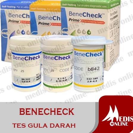 (COD) Alat Cek Darah - Benecheck PRIME Test Strip Gula Darah (Glukosa) / Benecheck / Strip Gula Dara