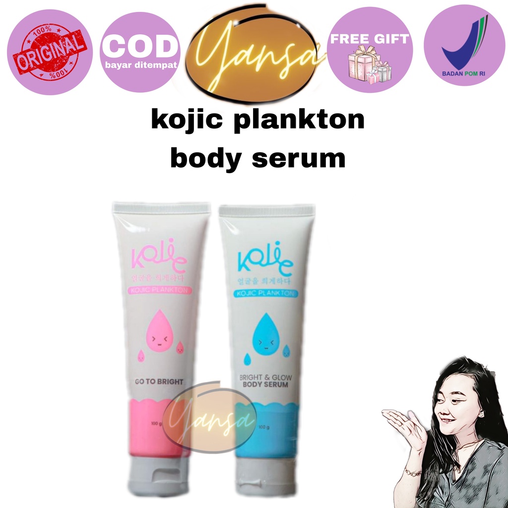 Kojic Plankton Body Serum Bright &amp; Glow 100gr Bpom