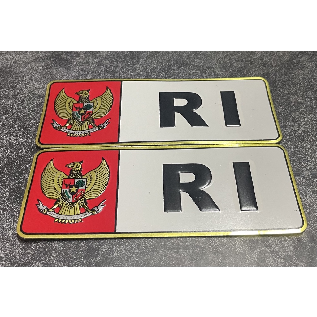 Stiker Plat RI (Pth Tdr) Stiker RI Stiker Merah Putih RI Mobil Motor