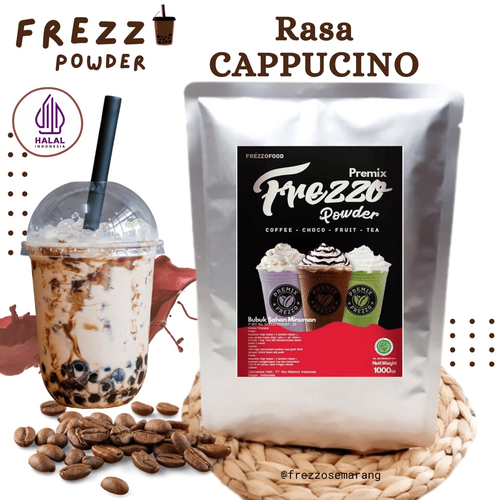 1 KG FREZZO POWDER RASA CAPPUCINO / KAPUCINO / CAPUCINO | BUBUK MINUMAN RASA | POWDER DRINK | BOBA BROWN SUGAR |