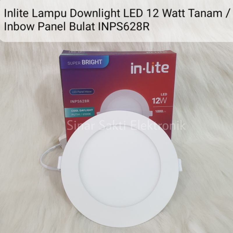 Inlite Lampu Downlight LED 12 Watt Plafon Tanam IB Inbow Panel Bulat 12w In lite INPS628R