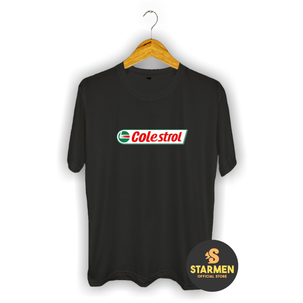 Kaos Distro Pria T-Shirt Motif Kata Kata COLESTROL