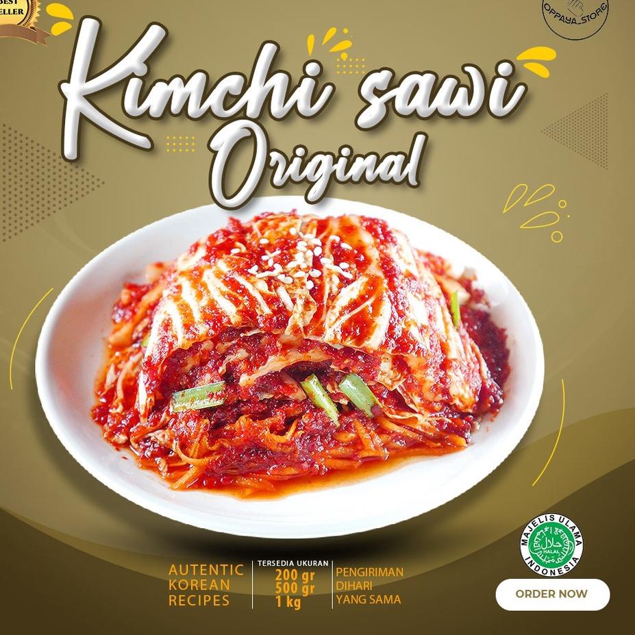 

NEW |KSH|Kimchi Fresh Sawi 1Kg Dibuat Oleh Chef Korea Asli