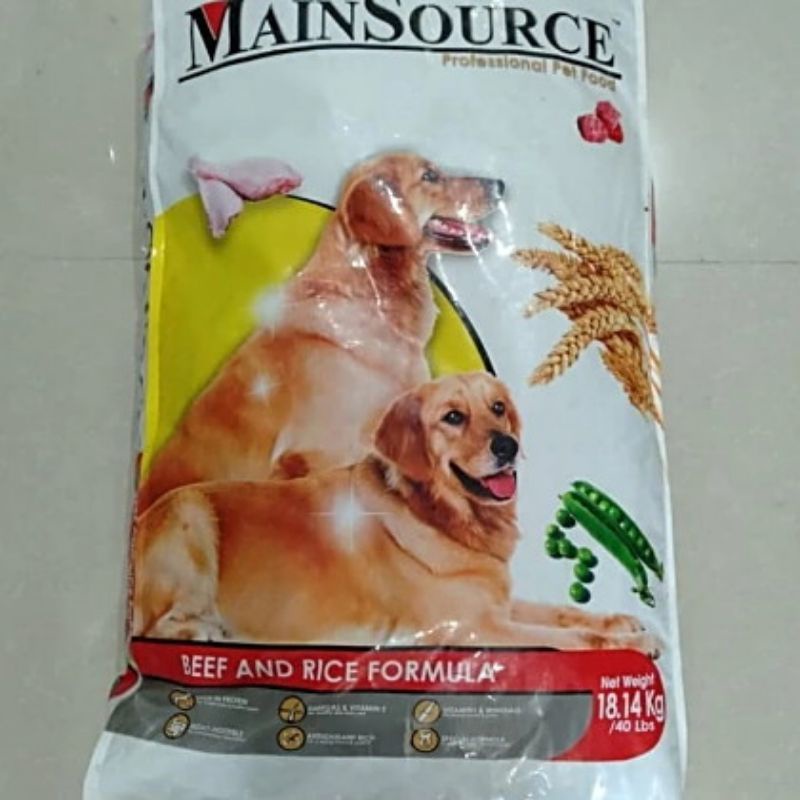 GOJEK Makanan Anjing dewasa Mainsource Dog Adult Beef 18kg - Dog food