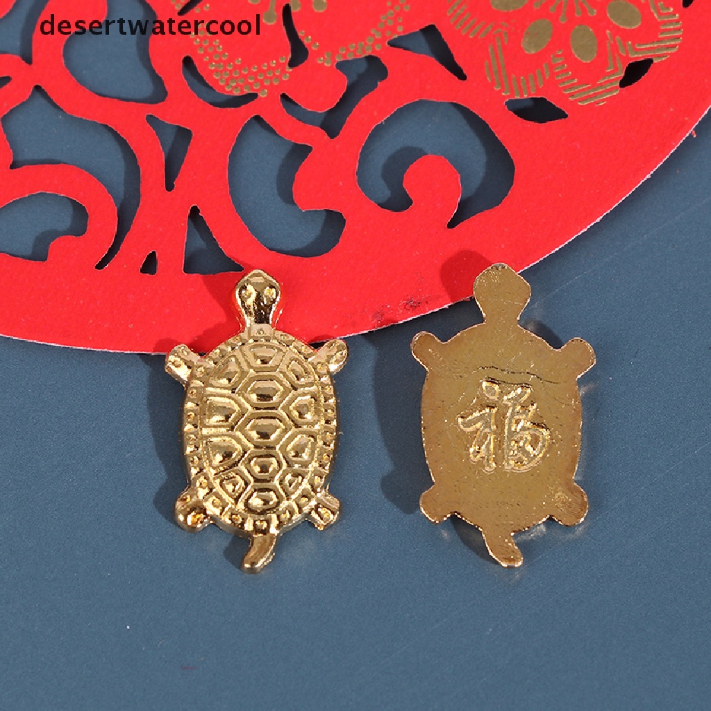 Deid 10Pcs FengShui Golden Money Turtle Kura Keberuntungan Jepang Untuk Kekayaan Fortune Martijn