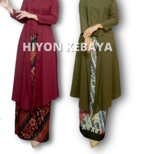 ➼ Setelan Kebaya Kutu Baru Long Tunik Modern / Kebaya Kutu Baru Modern / Kebaya Modern / Atasan Keba