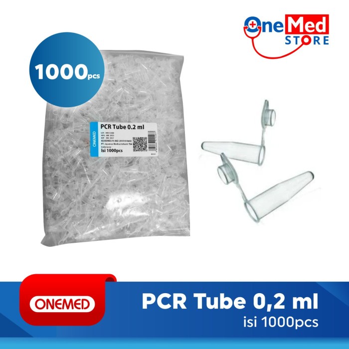 PCR Tube / Polymerase Chain Reaction OneLab 0,2 ml Isi 1000 pcs Onemed OJ2