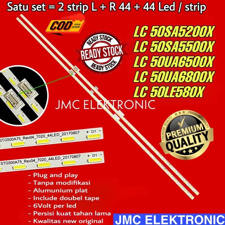 ○ BACKLIGHT TV LED SHA50SA5200 50SA5500 50UA6500 50UA6800 50LE580 LC-50SA5200 LC-50SA5500 LC-50UA650