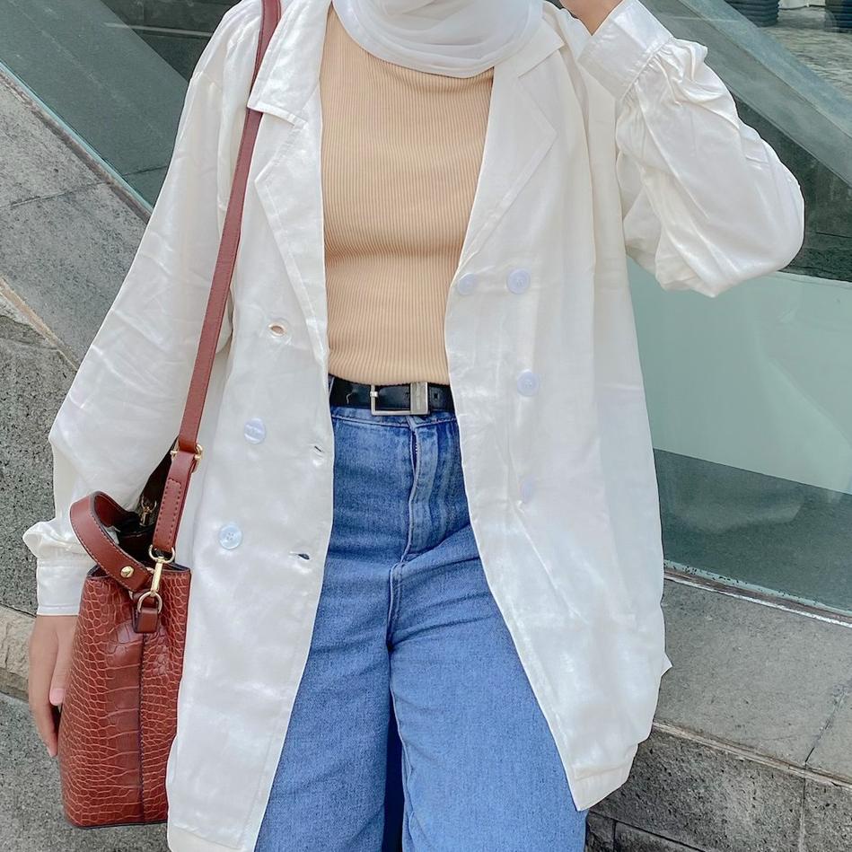 NOIN BASIC BLAZER RAYON BLAZER KOREA BLAZER KASUAL LENGAN PANJANG MODEL LONGGAR DALAMAN INNER BLAZER