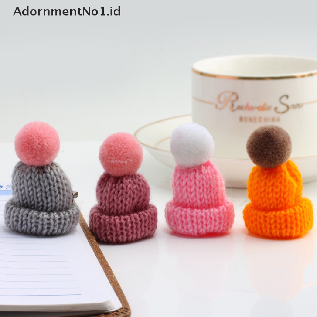 [AdornmentNo1] Kreatif Lucu Warna-Warni Mini Topi Rajut Bros Hairball Hias Hadiah Natal Tahun Baru Sweater Jaket Kerah Korsase Pin Lencana Perhiasan Accessorie [ID]