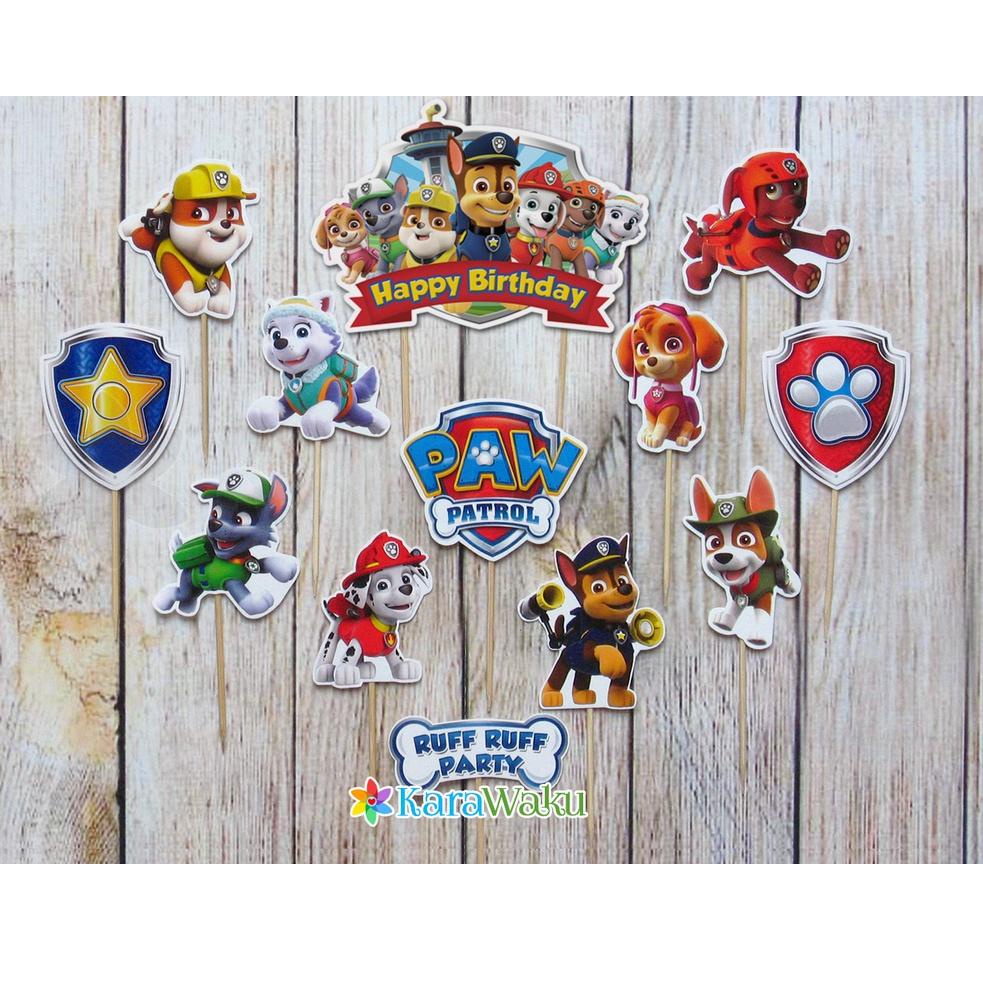 

K95 PAW Patrol Cake Topper / Hiasan Kue / Cupcake / Puding (1 set) SIAP KIRIM わ