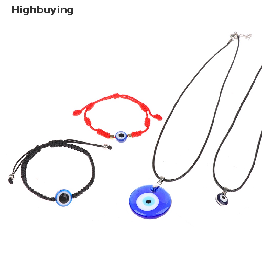 Hbid Kaca Biru 3 cm Evil Eye Liontin Kalung Gelang Beruntung Kalung Choker Perhiasan Glory