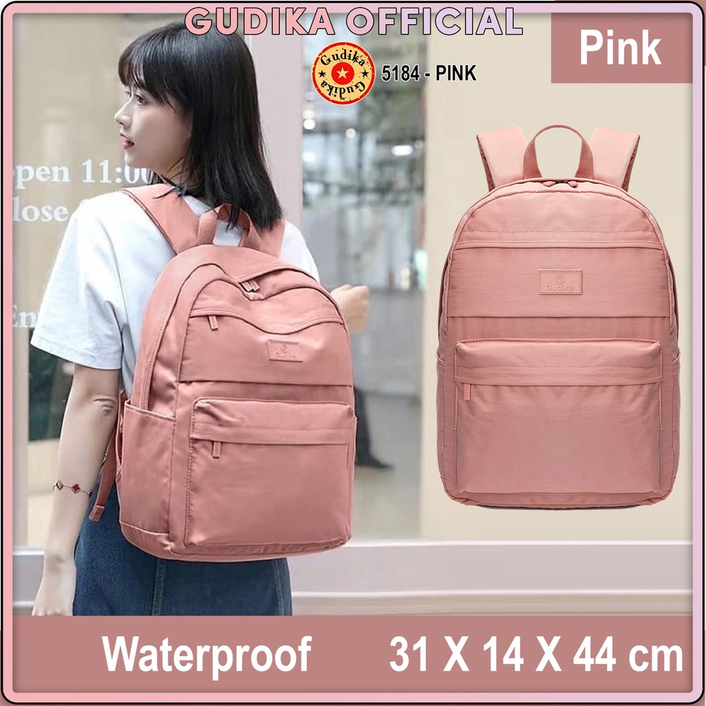 GUDIKA 5184 | Backpack Waterproof Wanita Tas Ransel Laptop Anti Air Import Original | Ransel Cewek | Ransel Perempuan | Tas Wanita