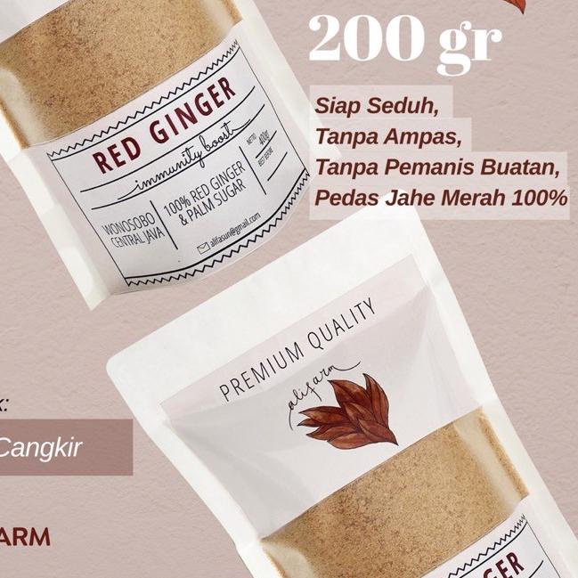 

➳ Jahe Merah ALIFARM pedas, tanpa ampas, dan pengawet asli dari petani Wonosobo 200g ➦