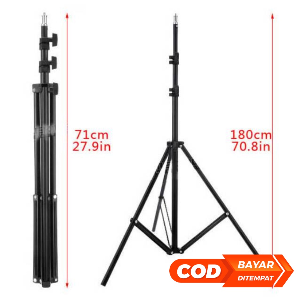 Alzenaa - Tripod Lighting 200 cm Lightstand Light Stand ring light tiang lampu softbox Youtuber