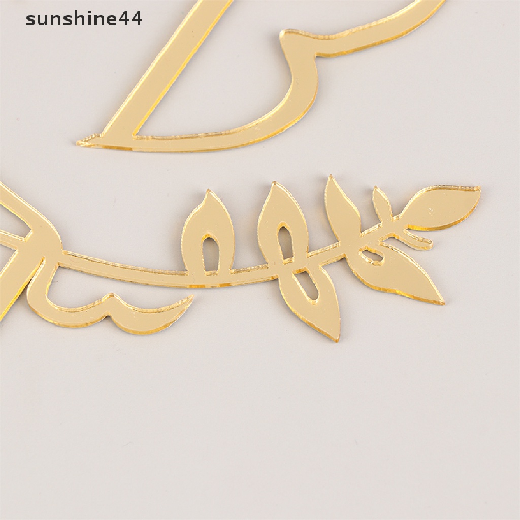 Sunshine Dove Cross Topper Hiasan Insert Kue Akrilik Minimalis Perjamuan Pertama ID