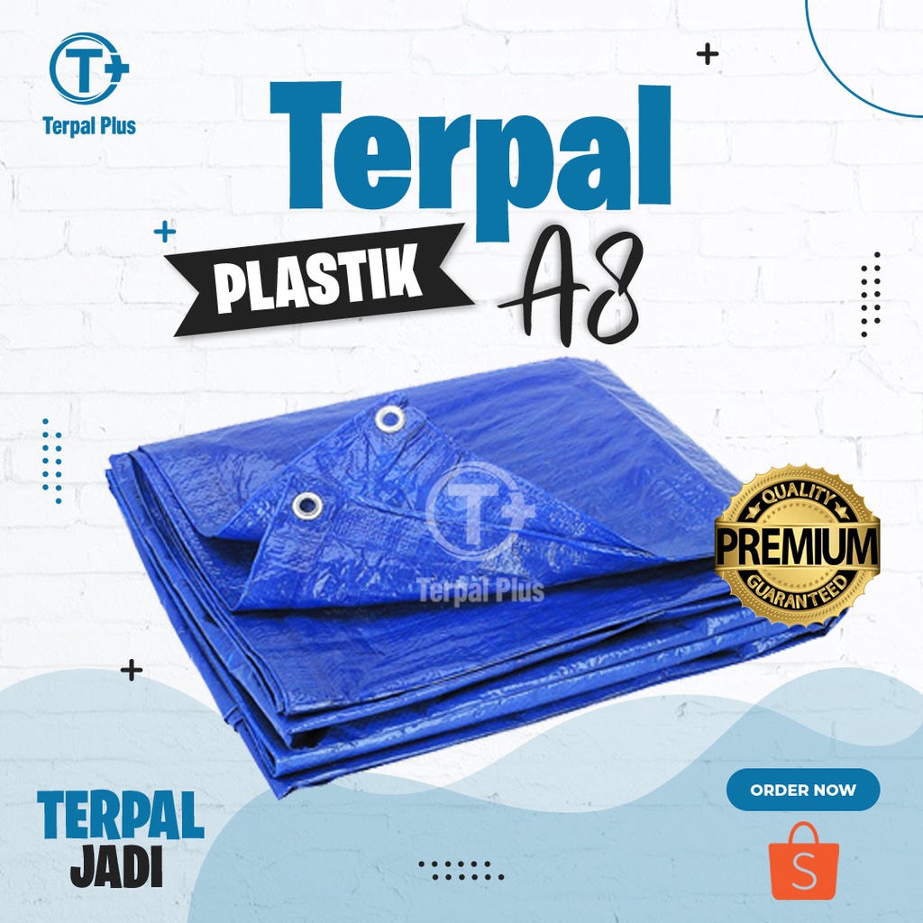 Terpal Plus A8 / 175gsm / ukuran 3 x 4m / Plastik / Tenda / Kolam / Bahan PREMIUM