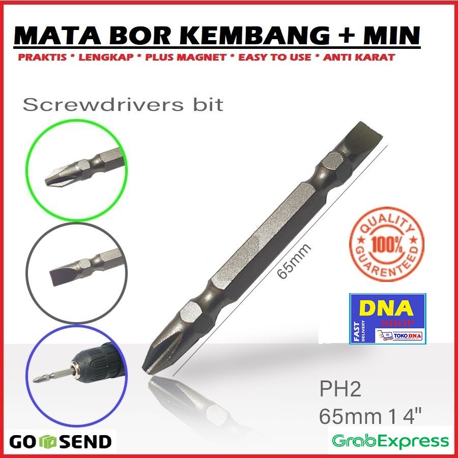 Mata Bor Kembang Plus Minus (+-) Mata Bor Obeng Angin