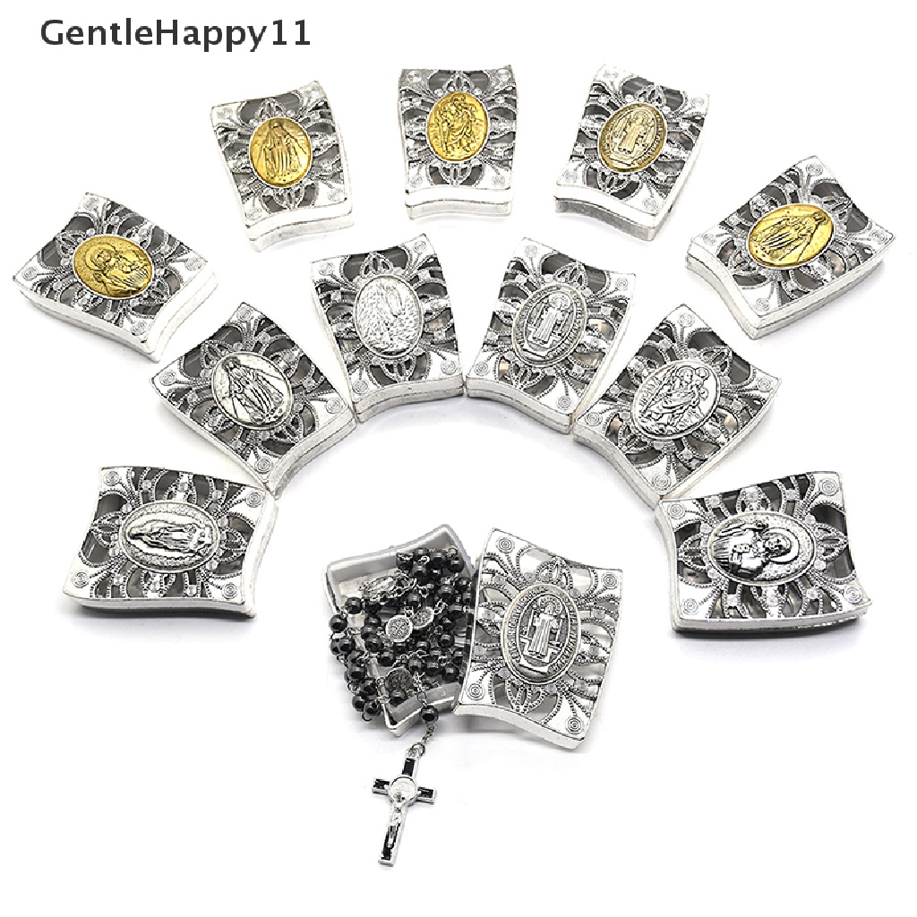 Gentlehappy Rosario Kristen Katolik Small Trinket Case Untuk Anting Kalung Kotak Perhiasan id