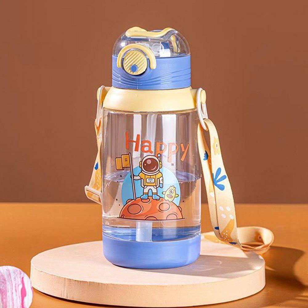 R-FLOWER 700ml Botol Air Minum Portable Travel Dengan Sedotan Bounce Tempat Minum Sedotan Kartun