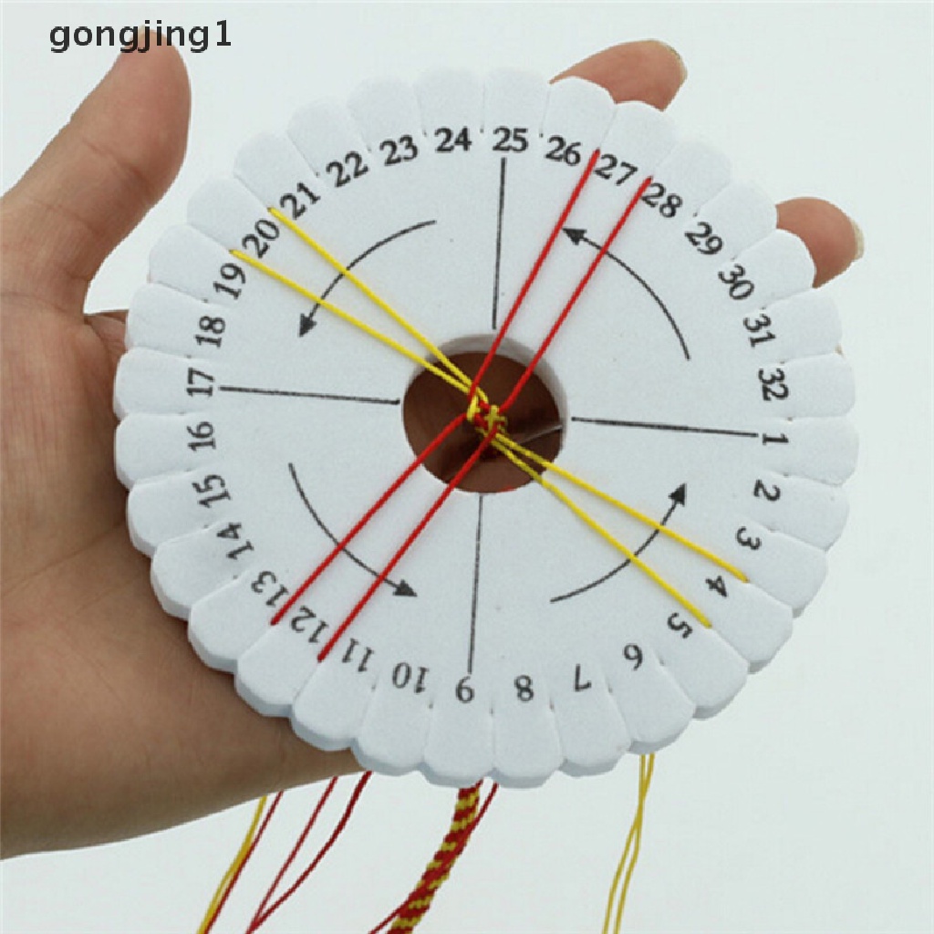 Ggg Bulat Persegi Handmade Manik-Manik Cord Disk Braiding Plate DIY Tali Kepang Braided ID