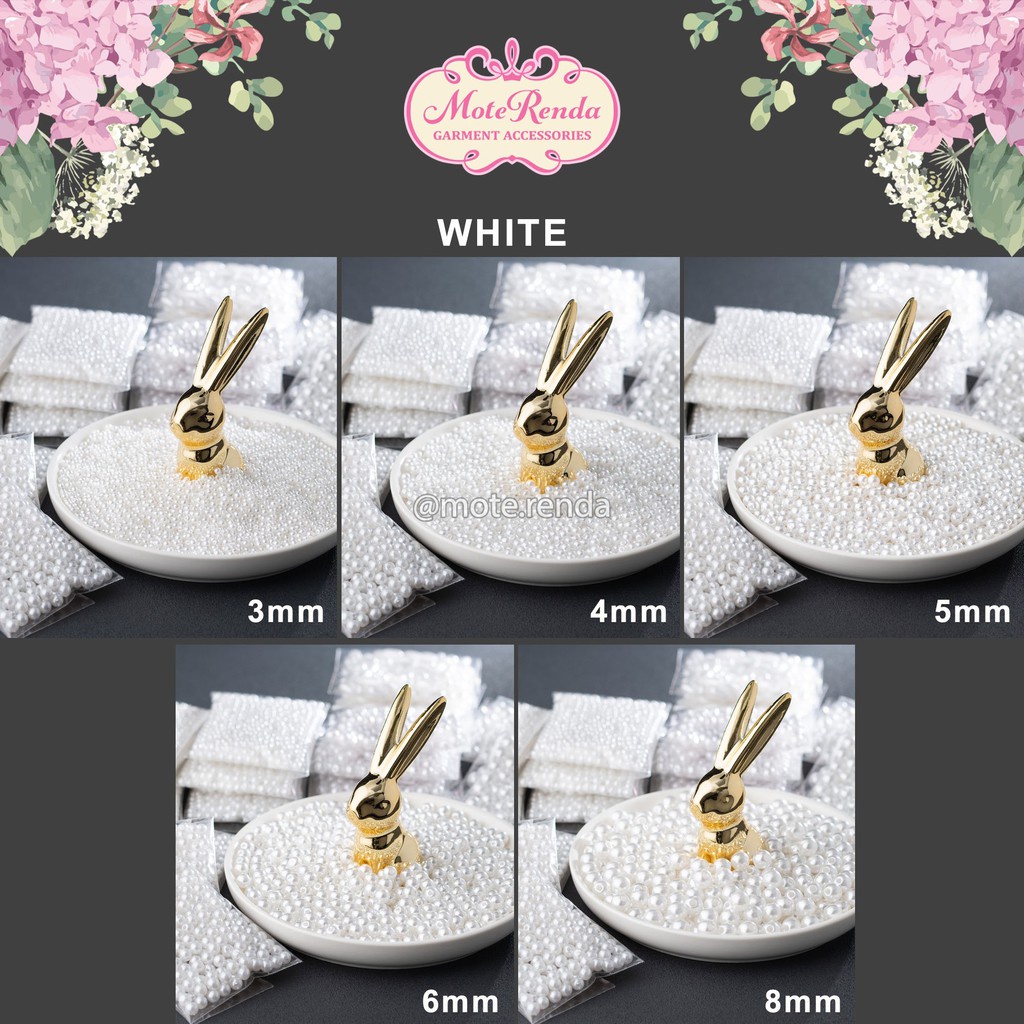Mutiara bridal Orient/mutiara ringan, size 3-12mm kode 4PMB
