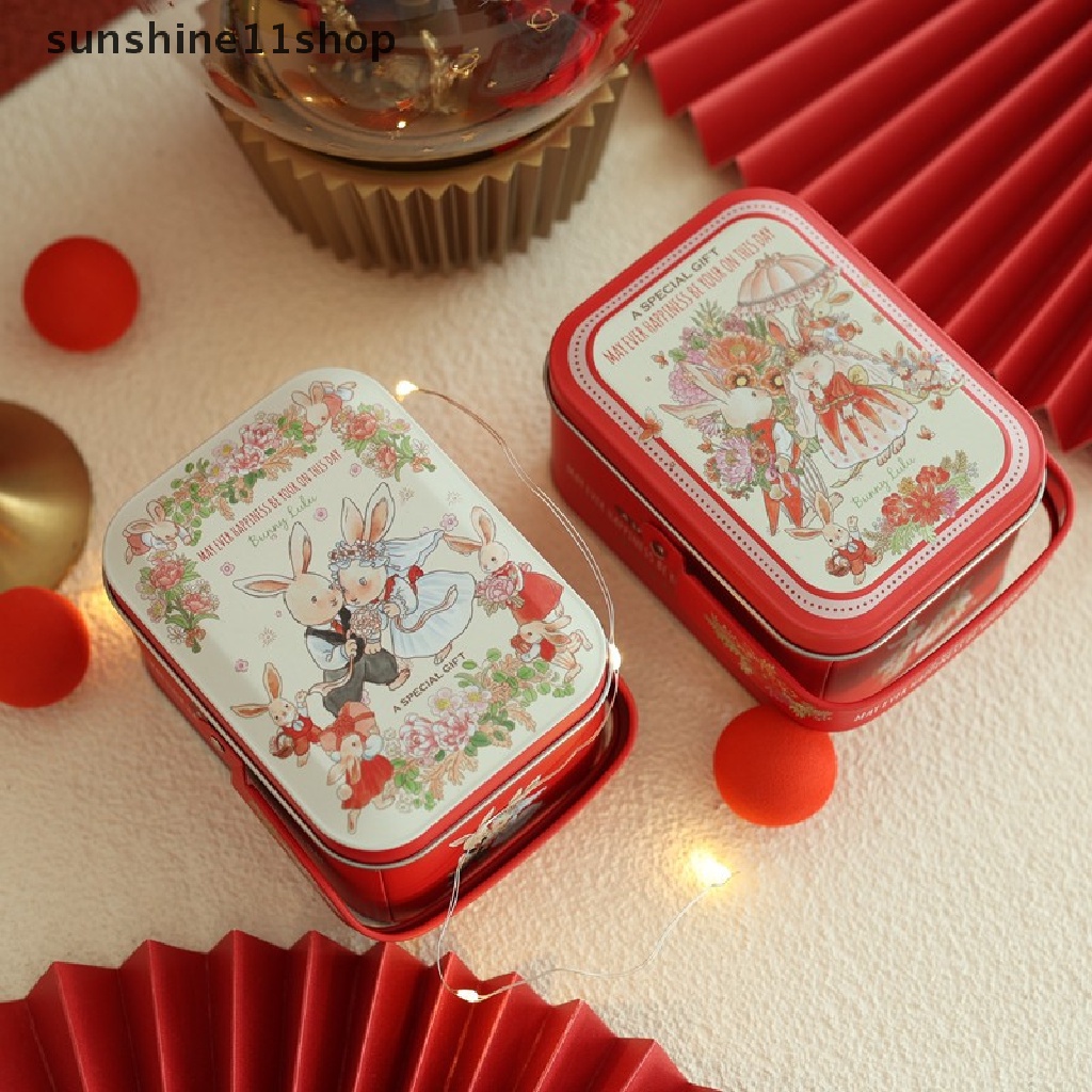 Sho Vintage Small Suitcase Storage Tin Metal Candy Box Gift Box Cookie Kotak Hadiah Koper Kecil Serba Serbi Organizer Storage Bisa N