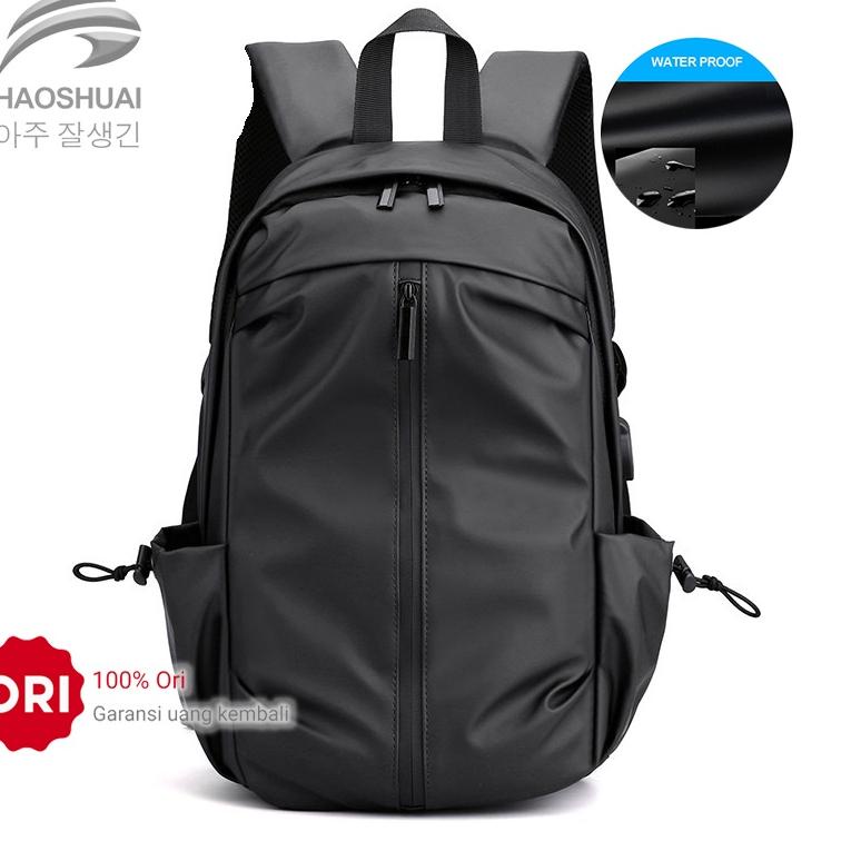 Stok Terbatas HAOSHUAI 3397 Tas Ransel Pria Tas Backpack Korea Pria Wateroof WATCHKITE WKOS