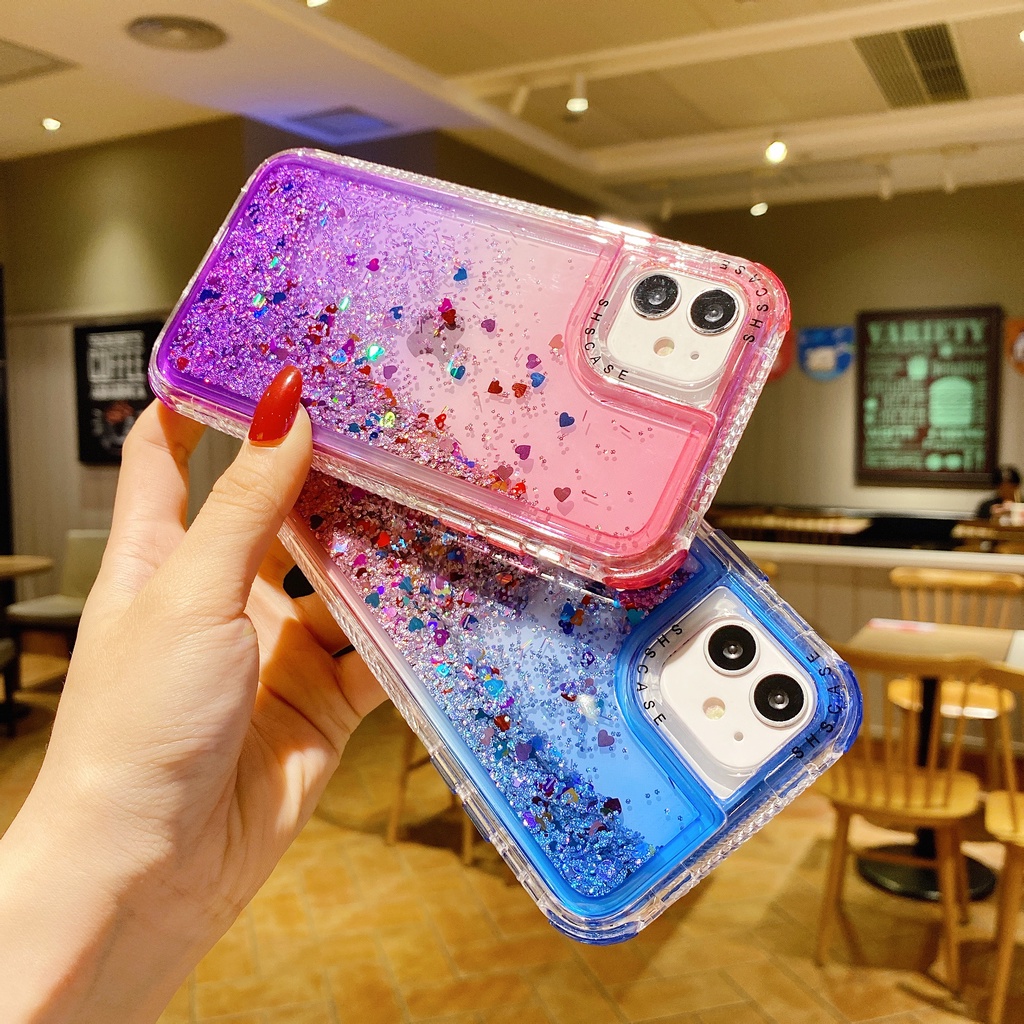 IPHONE Casing Ponsel Pasir Hisap Gradual Mimpi Mode Canggih Tahan Guncangan Untuk Iphone14 13 12 11 Pro Max X XS Max Xr7 8 Plus Penutup Belakang Anti Jatuh