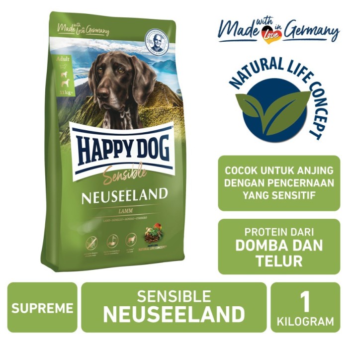 Happy Dog Supreme Sensible Neuseeland 1kg Freshpack Makanan Anjing