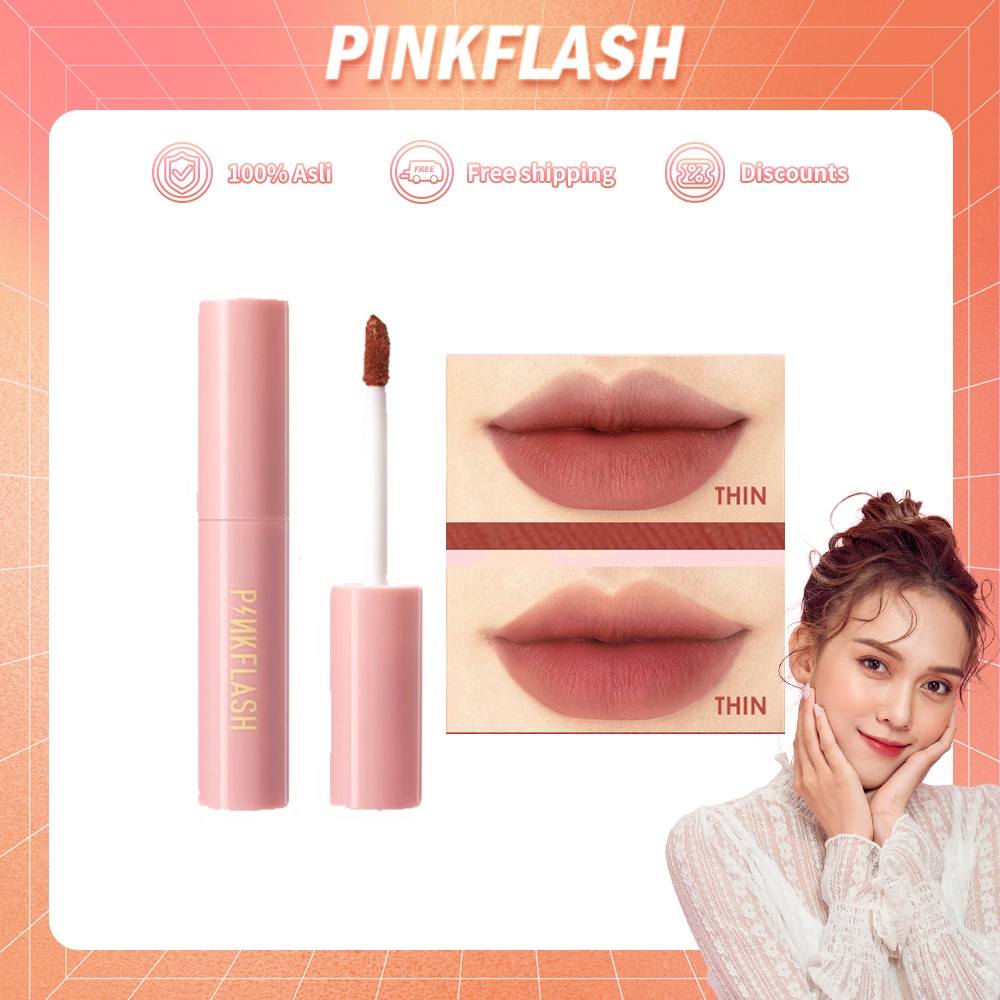 PINKFLASH OhMyKissAiry Kiss Air Matte Liquid Lipstick Waterproof  Lip &amp; Cheek Tint Double Use Cruel Make Up Alat Kosmeti