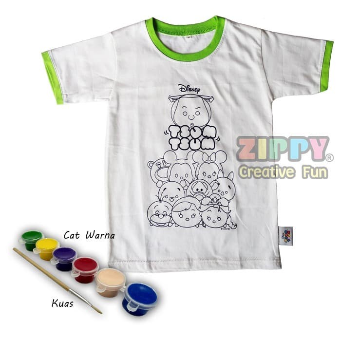 

DISKON/ T-Shirt Painting Tsum-tsum (Random) Mewarnai Kaos DIY Lukis