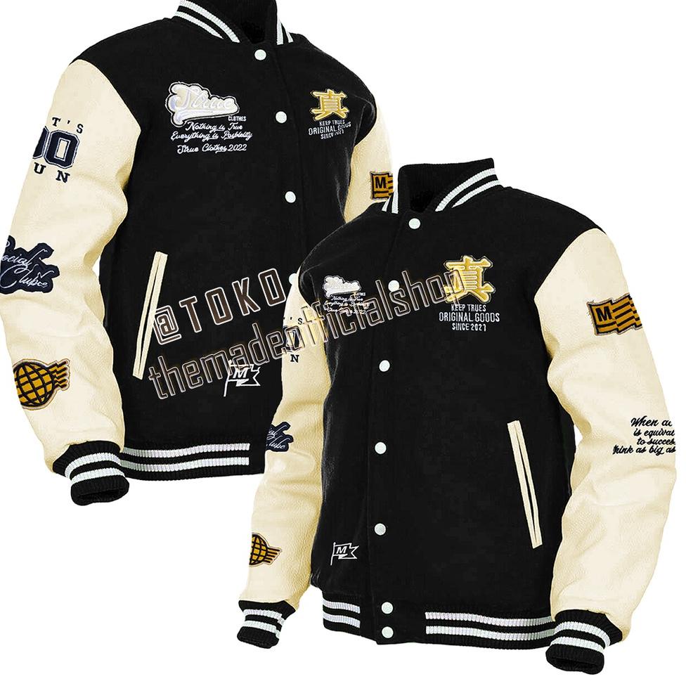 LANGSUNG ATC Jaket Varsity Baseball Original Ful Bordir - Jaket Bomber Varsity Original Premium Vint