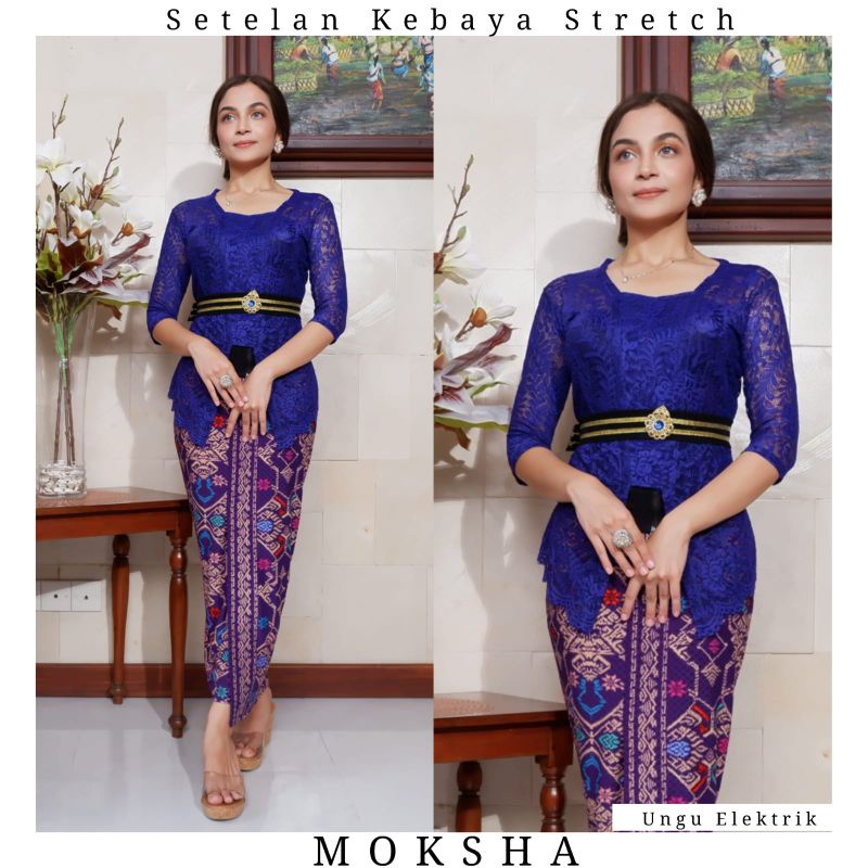 Setelan Kebaya Brokat Stretch Mokha