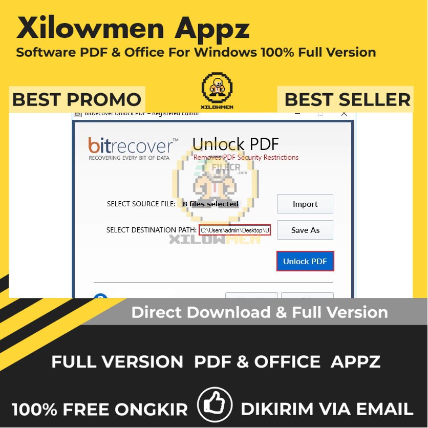 [Full Version]  BitRecover Unlock PDF Pro PDF Office Lifetime Win OS