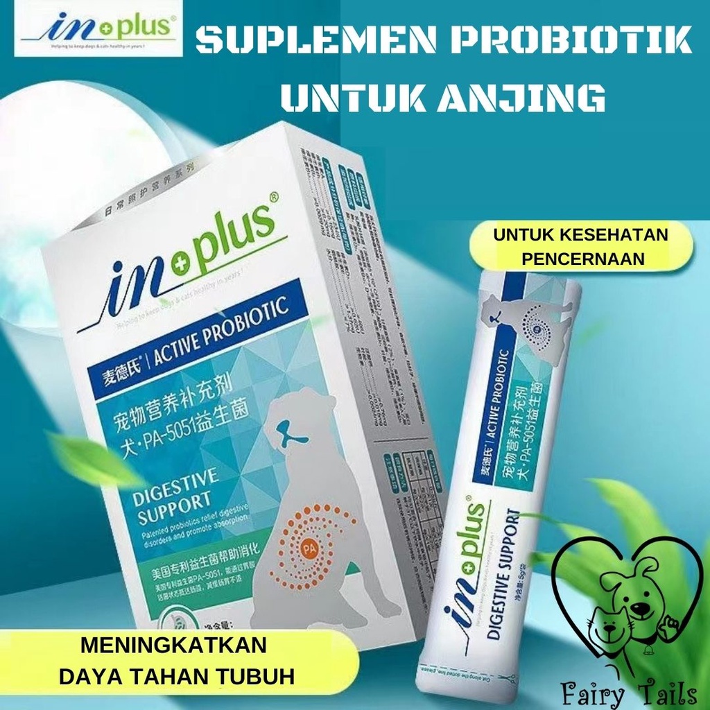 Probiotik Suplemen Bubuk Untuk Anjing Anabul Menyembuhkan Diare dan Konstipasi Ringan Untuk Kesehatan Pencernaan / Probiotic Supplement for Dog