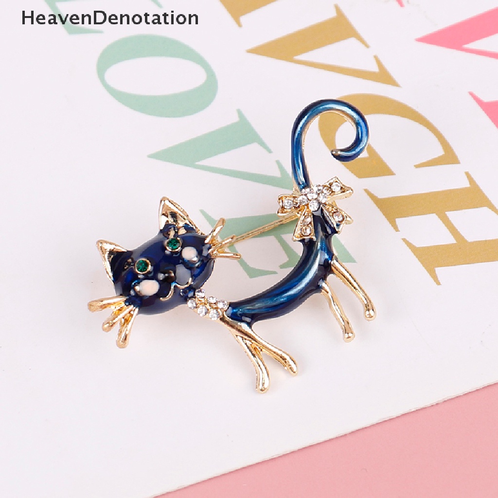 [HeavenDenotation] Kepribadian Kucing Biru Bros Gadis Wanita Kantor Kasual Bros Pin Hadiah HDV