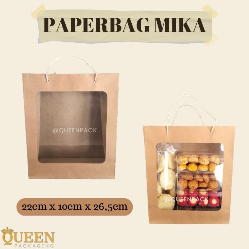 

PAPERBAG MIKA 22X10X26,5CM | PAPERBAG WINDOW | TAS KERTAS MIKA |