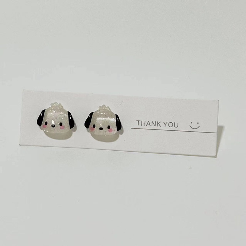 Anting Kodok Kecil Puppy Kartun Cantik Bahan Resin Untuk Wanita