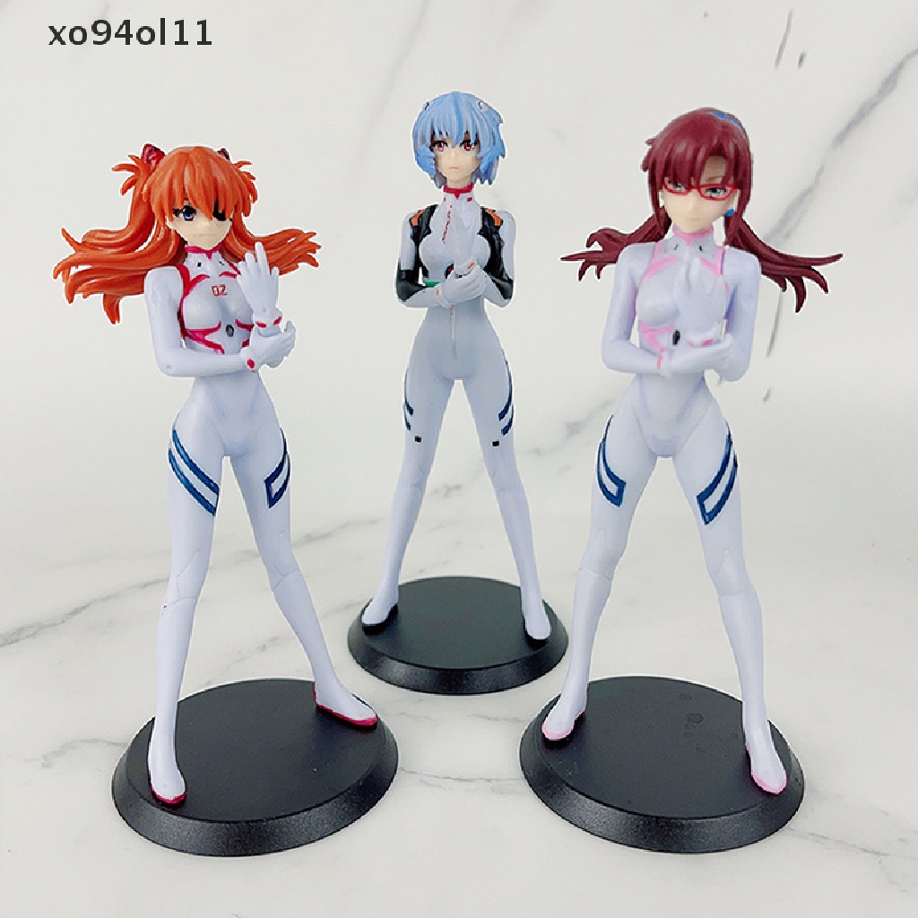 Xo 5Pcs/set Anime Evangelion Eva Figure Ayanami Rei Asuka Langley Soryu PVC Action Figure Patung Model Boneka Mainan Anak Hadiah OL