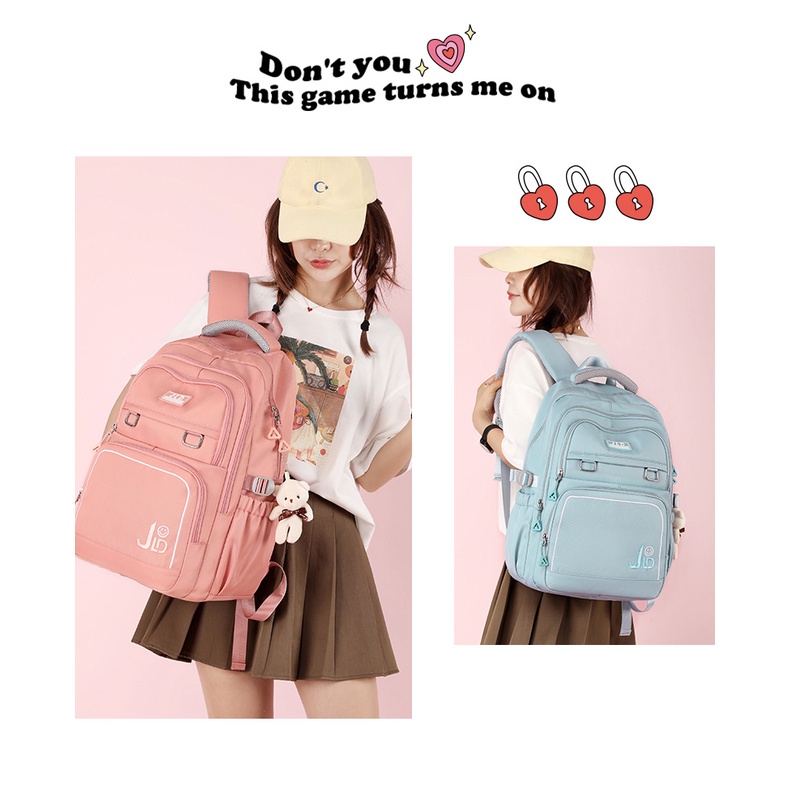 Tas Anak Perempuan Muat Banyak Tas Ransel Laptop Wanita Anti Air Tas Sekolah SMP dan SMA SMK SMU