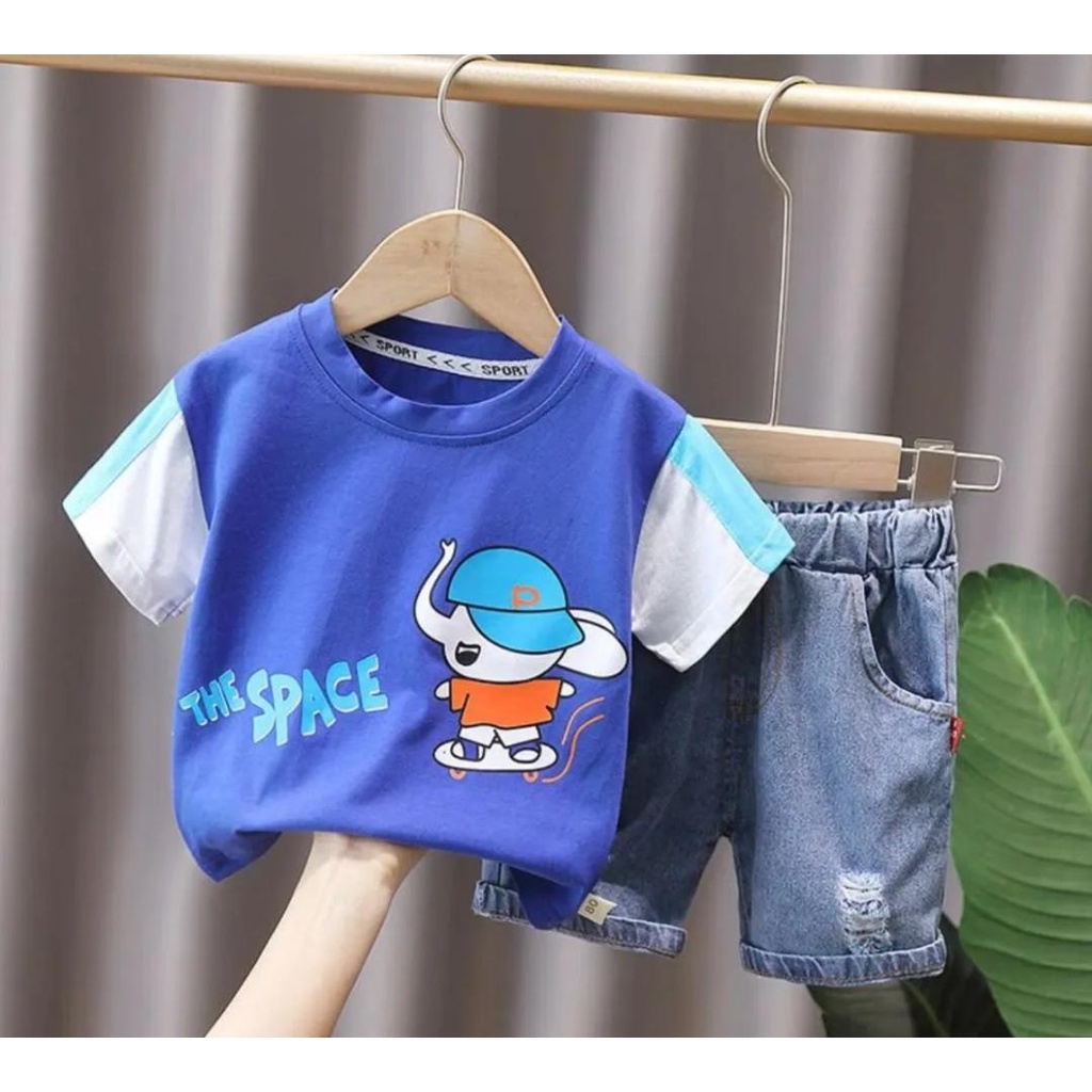 BISA COD/SETELAN KAOS ANAK BAWAHAN JEANS/PROMO KAOS ANAK SETELAN ANAK TERBARU DAN TERPOPULER 1-5 TAHUN