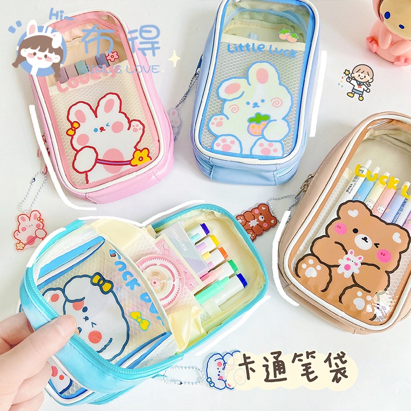 

Terlaris ✨ -(FREE GANTUNGAN) 3 SLOT TEMPAT PENSIL AESTHETIC RESLETING/ PENCIL CASE AESTHETIC KARTUN JEPANG- 2.2.23