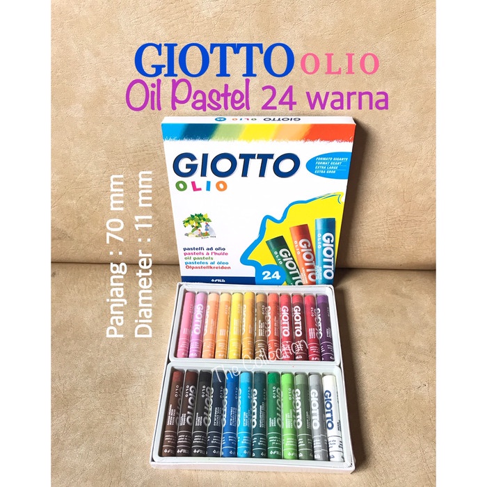 

DISKON SHOPEE/ ATK0662GT 24 warna Giotto OLIO Oil Pastel 293100 crayon