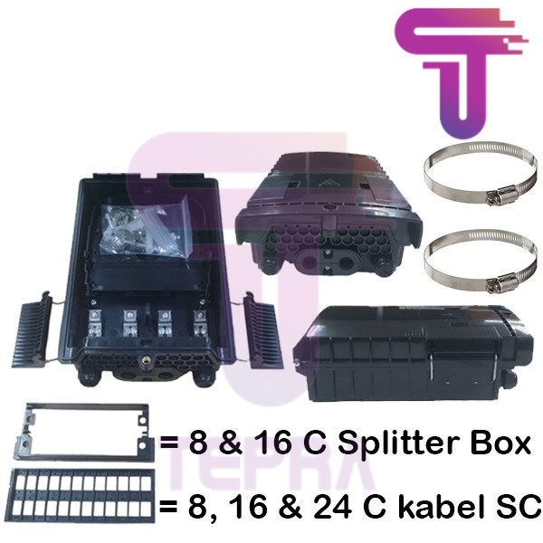 ODP Mini 16 Core SC Hitam | Fiber Optic mini ODP 16C |Box Fiber Optic Kosongan