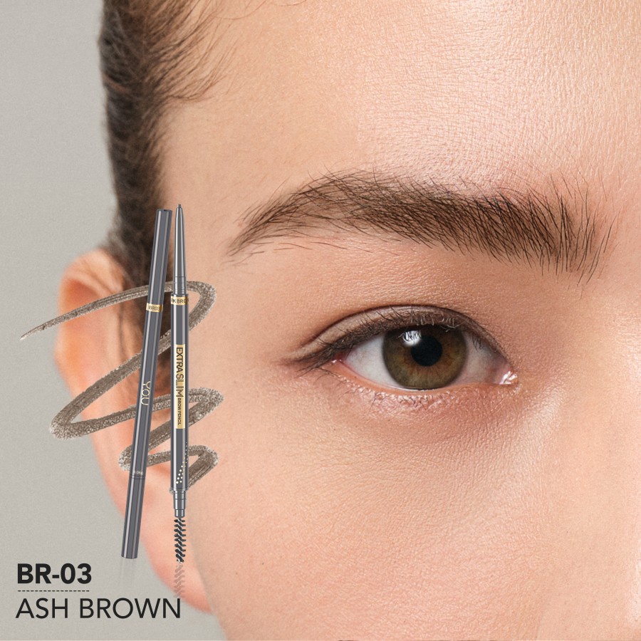 ✿ELYSABETHME✿ Y.O.U Extra slim brow pensil alis ekstra slim bentuk alis jadi mudah pencil