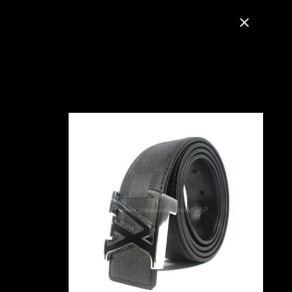 PRIA LV / PINGGANG LV Jual - GESPER IKAT KULIT LV KOTAK IMPORT PINGGANG HITAM KOTAK Murah IKAT