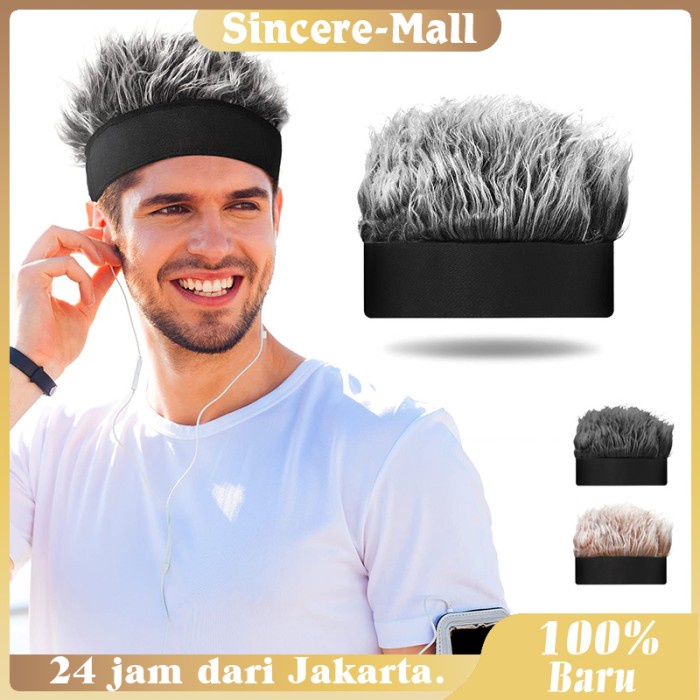 Terlaris Wik Rambut Pria Wig Hat Wig Rambut Pendek Pria Hip-Hop Wig Hat